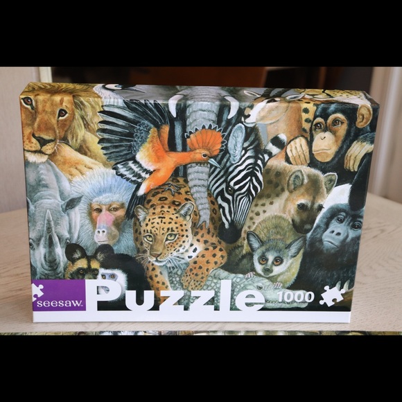 SEESAW 1000 PIECE "ANIMAL SAFARI" PUZZLE - Picture 1 of 5